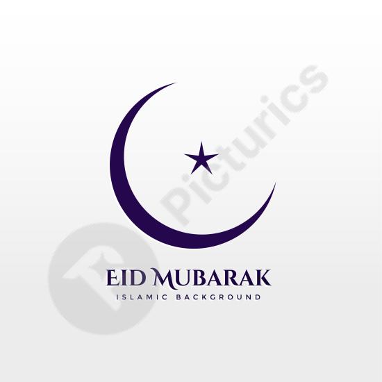 Beautiful crescent moon with star on a white background, perfect for celestial designs, branding, or spiritual projects.