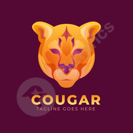 Dynamic puma brand logo template with a bold and modern design, perfect for sports teams, fashion, or creative branding projects.