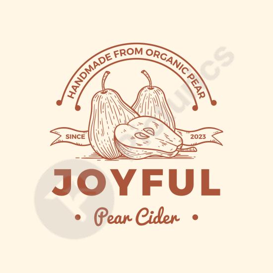 Modern cider logo design template featuring a fresh and natural style, perfect for breweries, bars, or organic drink brands.
