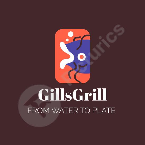 Modern flat catfish logo design. Ideal for seafood restaurants, fishing brands, or aquatic-themed graphic design projects.