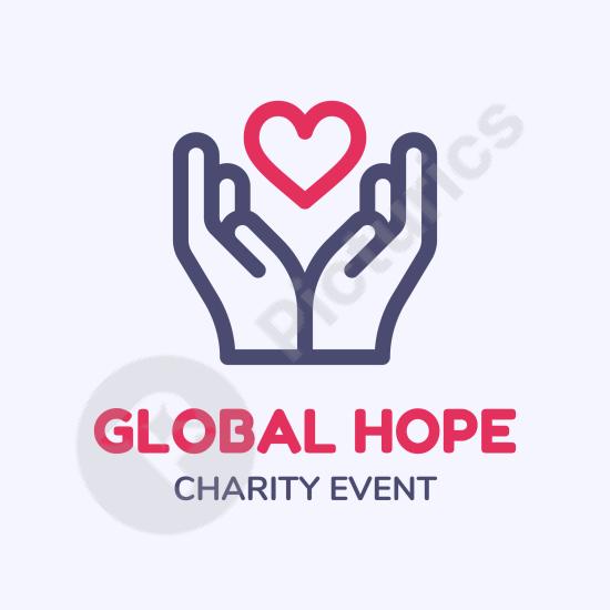 Modern event logo template for branding and design projects. Ideal for celebrations, parties, and creative business events.