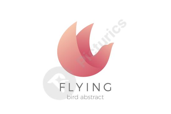 Elegant flying bird logo inspired by dove and eagle shapes. Ideal for luxury, fashion, cosmetics, and premium brand identity designs.
