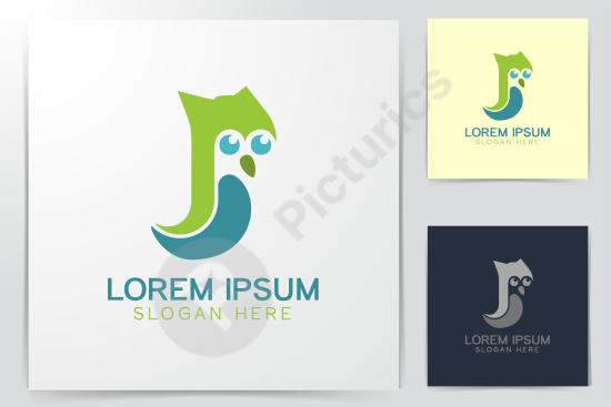 Abstract owl logo template with a modern, sleek style. Ideal for tech, education, security, or creative brand identity projects.