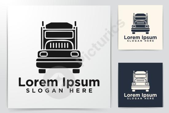 Abstract delivery truck logo design with clean vector lines, ideal for shipping services, transport companies, logistics brands, and fast delivery ide...