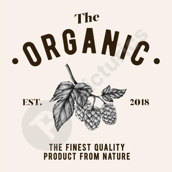 Organic logo vector design with natural elements, perfect for eco brands, farm products, health food labels, and sustainable business identities.