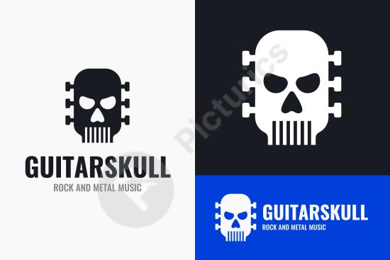 Flat black music logo featuring a clean, modern symbol ideal for audio brands, music apps, creative studios, and sound-related design projects.