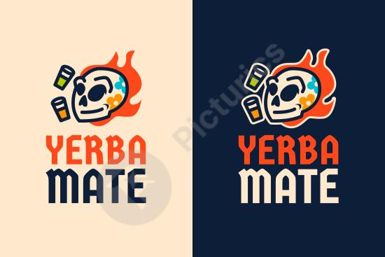 Hand-drawn Mexican bar logo with vintage style, perfect for restaurants, cantinas, drink brands, and rustic branding projects.