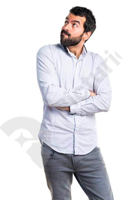 Portrait of an adult man making a whatever gesture, showing indifference and attitude. Great for emotion, body language, casual mood and expressive co...